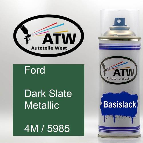 Ford, Dark Slate Metallic, 4M / 5985: 400ml Sprühdose, von ATW Autoteile West.